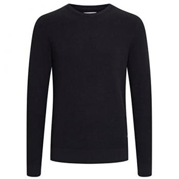 Blend Herren Feinstrickpullover BHCodford Schwarz Regular Fit