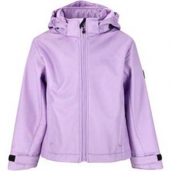 ZigZag Kinder Softshelljacke MANONE MELANGE 4057 lila, wasserabweisend, Gr. 104 mit Fleece-Innenfutter