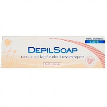 DEPILSOAP crema corpo, pelli delicate, con burro di karité e olio di rosa mosqueta