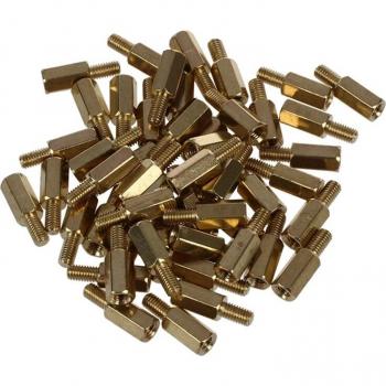 Espaciador y Tornillo M3 de Bronce para PCBs – Caja 50 unidades