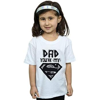 Girl Power Superman Super Dad T-Shirt – White, Size 12‑13