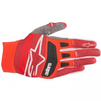 Motocross‑Schutzhandschuhe Alpinestars Techstar – Rot/Weiß – 2XL