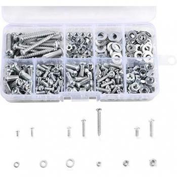 Pan‑Head Phillips Screws (M3–M5) + Nuts & Washers Assortment