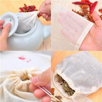 10Pcs Drawstring Tea Filter Bags