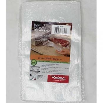 Sacchetti sottovuoto Reber 6745N 20 Goffrati 15x25cm Clear