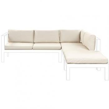Copricuscini per Divano Angolare Beige, Poliestere, Zip, Resistente all'Acqua e al Sole
