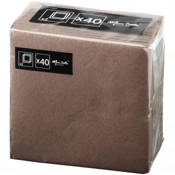 Serviettes décoratives chocolat 25 x 25 cm 40 pièces