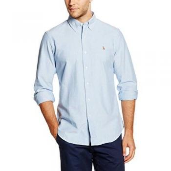 POLO RALPH LAUREN Men's CORE FIT BD PPC Casual Shirt, Blue (BSR Blue), XXL
