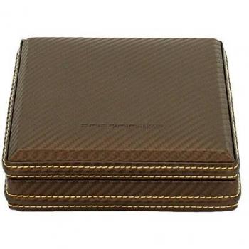 Set 9 Boutons de Manchette FRIEDRICH/23 – Carbon Marron‑Jaune