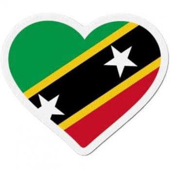 6 cm Heart Flag Magnet