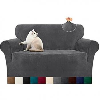 Luxurlife Velvet Plush Couch Cover for 2 Seater