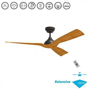 Klass WaterWind Ventilador de techo con acabado natural
