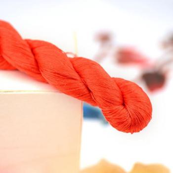 Pure Silk Embroidery Thread, 400m, Orange Colors