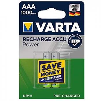 Varta 2-Pack AAA NiMH Rechargeable Batteries