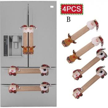 Guardamanos Antideslizantes para Electrodomésticos, Temática Navideña, 4 Piezas