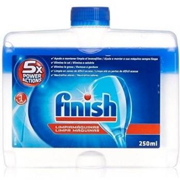Finish Limpiamáquinas 4×250 ml: Desinfecta, elimina olores, cal y grasa