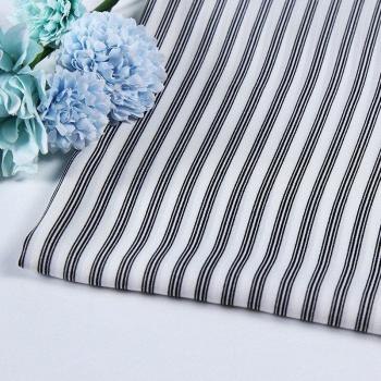 Tissu chiffon rayé blanc, 150 cm, au mètre