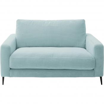 INOSIGN 1,5-Sitzer „Downtown“ – Light‑Blue Cord-Lounge – 88 % Polyester / 12 % Polyacryl