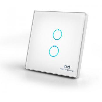 Interruttore luce MCO Home 2‑fold Z‑Wave in vetro