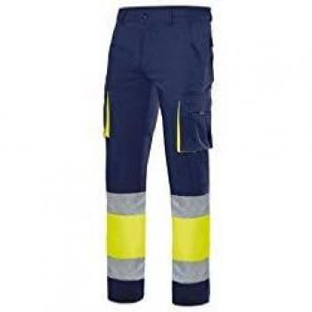Pantalón Stretch Marino y Amarillo Flúor XL