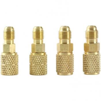 4Pcs R410 5/16 Female to 1/4 Male Refrigerant Adapter Set