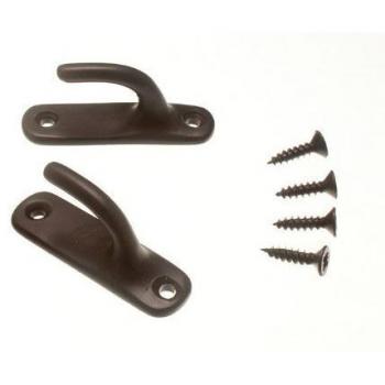 Stylish Black Drapery Tie Back Hooks with Screws