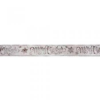 Premier Decorations Wired Ribbon 6 Centimeter x 2.7 Metre (Blue Snowflake Sparkle)