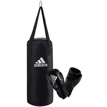 Adidas Boxset für Jugendliche, Boxhandschuhe 6 oz und Boxsack 43 x 19 cm