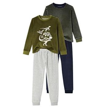 Mystic Jurassic Slumber Set – Velour PJs, Green, 10-12Y