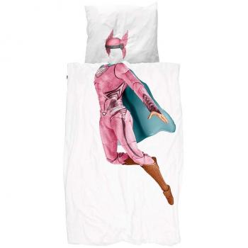 Snurk Superhero Duvet Set for Children Pink