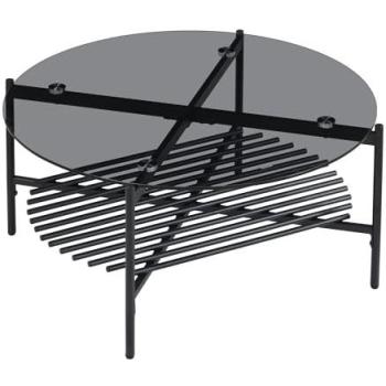 Industrial Design Wohnzimmertisch Schwarz 80 cm