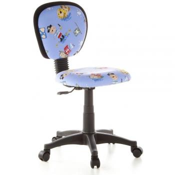 Bunter Piratenschreibtischstuhl für Kinder – hellblau