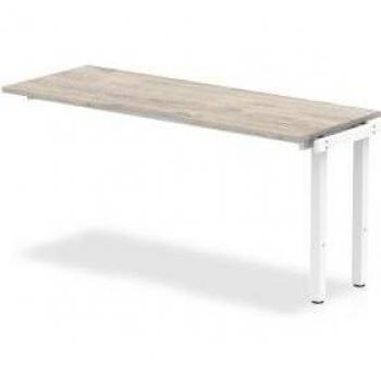 Dynamic Evolve Plus 1600mm Single Row Extension Kit Grey Oak Top White Frame BE788