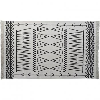 Teppich DKD Home Decor Schwarz Weiß Ikat 120 x 180 cm