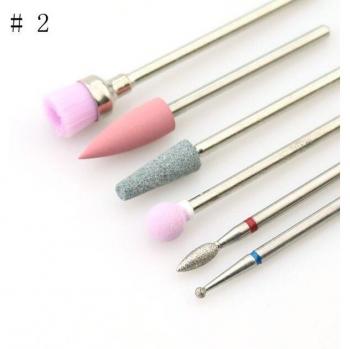 6pc Rotary Nail Drill Kit for Manicure and Pedicure