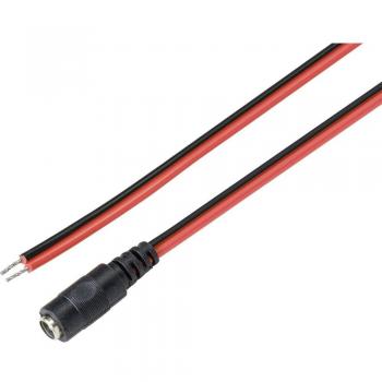 TRU COMPONENTS Niedervolt-Anschlusskabel 5.5mm mit Buchse und offenen Kabelenden