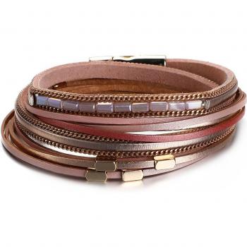 Multi-Layer Leather Bracelet for Women