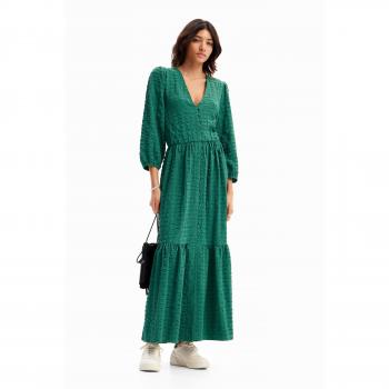 Robe longue élégante verte Desigual XS