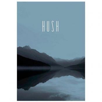 Komar Kunstwerk »Word Lake Hush Steel«, 40x50 cm
