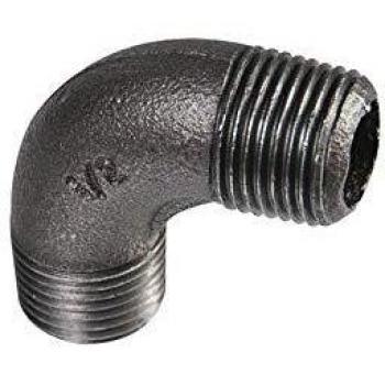 Coude 90° MM en fonte noire