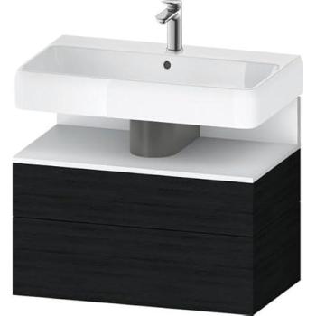Meuble sous lavabo blanc mat Qatego, 1 tiroir, 1 porte, Duravit