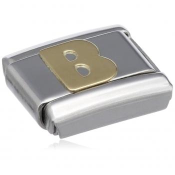Charm Lettera B Composable in Acciaio e Oro