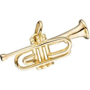 JOBO Damen­Anhänger „Trompete“ – 925 Sterlingsilber, goldfarben