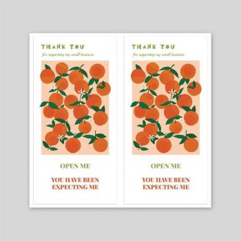 50Pcs 10CM x 5CM Green Leaves Packaging Labels