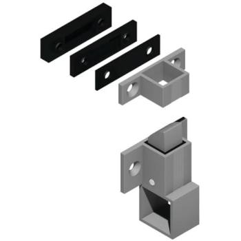 Loqueteau « À Gâche » + Cales aluminium gris (RAL 9006) – La Croisee DS – DS6402‑007