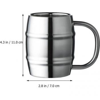 Wasser‑&Kaffee‑Krug in Edelstahl, doppelschicht, kompakt & robust