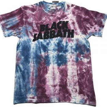 Camiseta Black Sabbath para Adultos XL con Estampado Ondulado Rojo/Azul