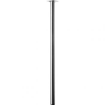 Gamba per tavolino H.70 cm, acciaio spazzolato grigio, montaggio a piastra Ø30