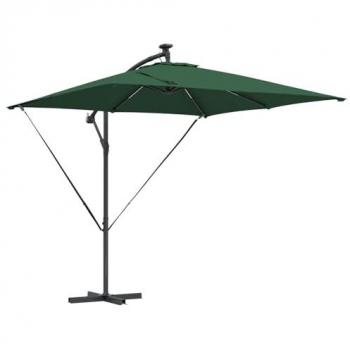Parasol Banane Vert 249x249x250 cm – Mât Déporté Vidaxl