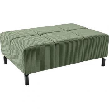 INOSIGN Hockerbank „Ancona New“ – Oligroter Easy‑Care-Cord-Ecksofa‑Hocker
